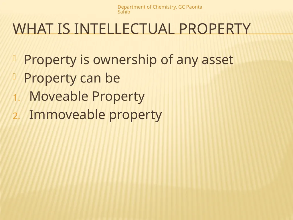 Chapter 4: Intellectual Property Department of - slide 2 of 19