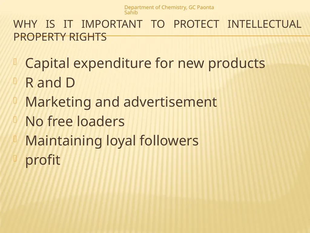 Chapter 4: Intellectual Property Department of - slide 5 of 19