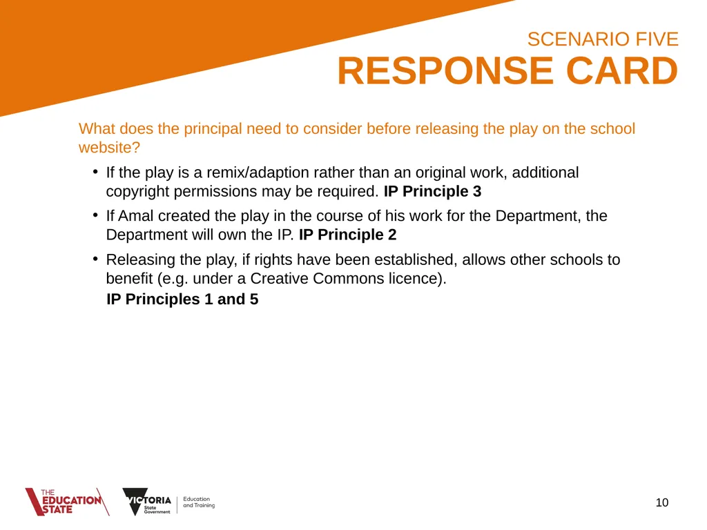 Intellectual Property and Copyright POLICY - slide 10 of 13