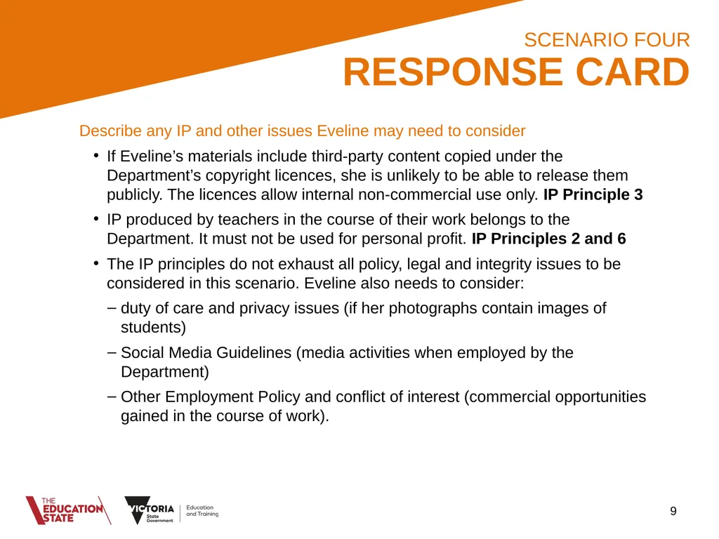 Intellectual Property and Copyright POLICY - slide 9 of 13