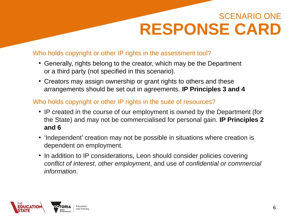 Intellectual Property and Copyright POLICY - slide 6 of 13