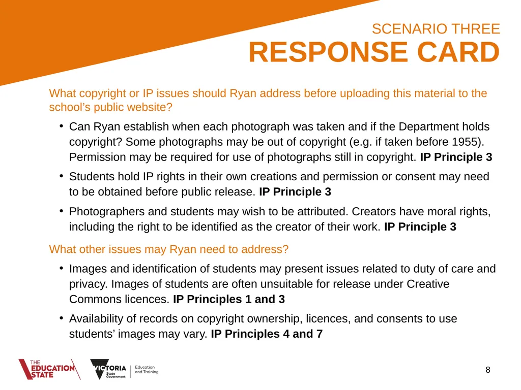 Intellectual Property and Copyright POLICY - slide 8 of 13