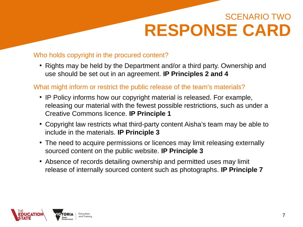Intellectual Property and Copyright POLICY - slide 7 of 13