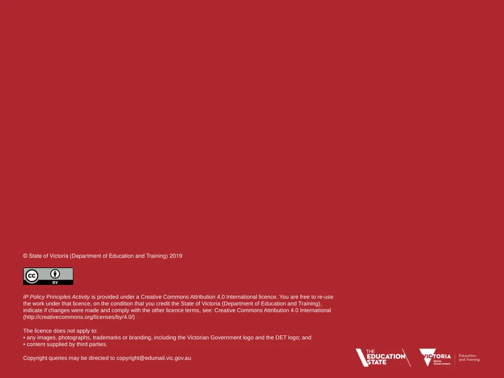 Intellectual Property and Copyright POLICY - slide 13 of 13