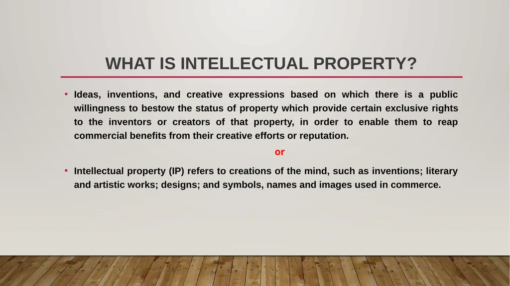 Introduction to Intellectual Property Right By - slide 2 of 10