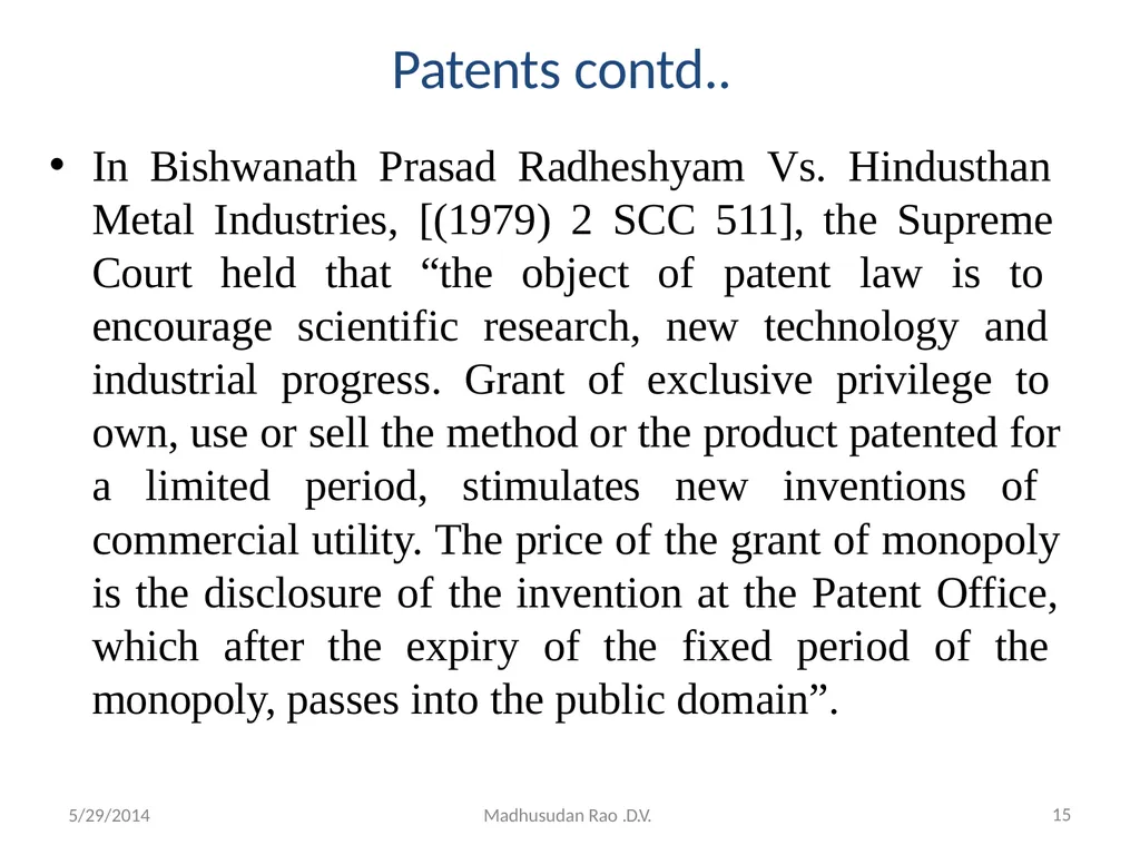 Intellectual Property Rights (IPR) - slide 15 of 69
