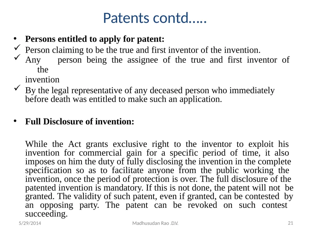 Intellectual Property Rights (IPR) - slide 21 of 69