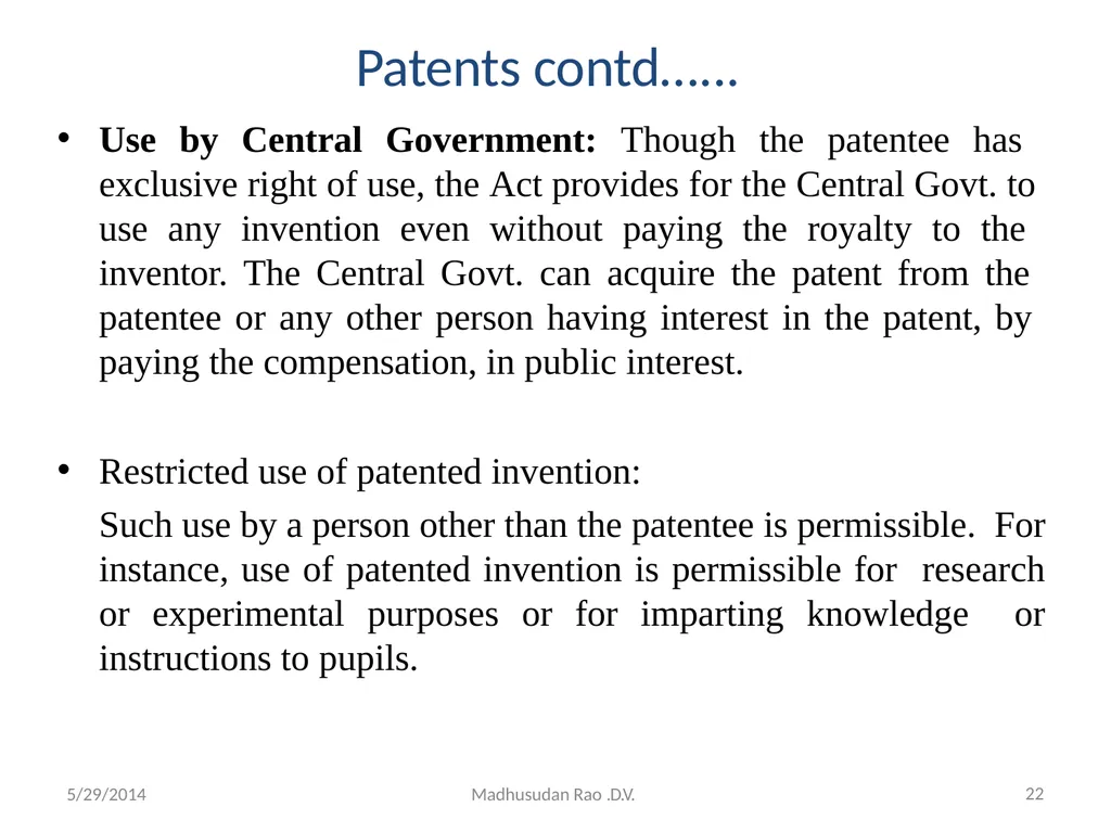 Intellectual Property Rights (IPR) - slide 22 of 69