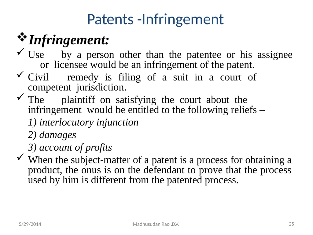 Intellectual Property Rights (IPR) - slide 25 of 69