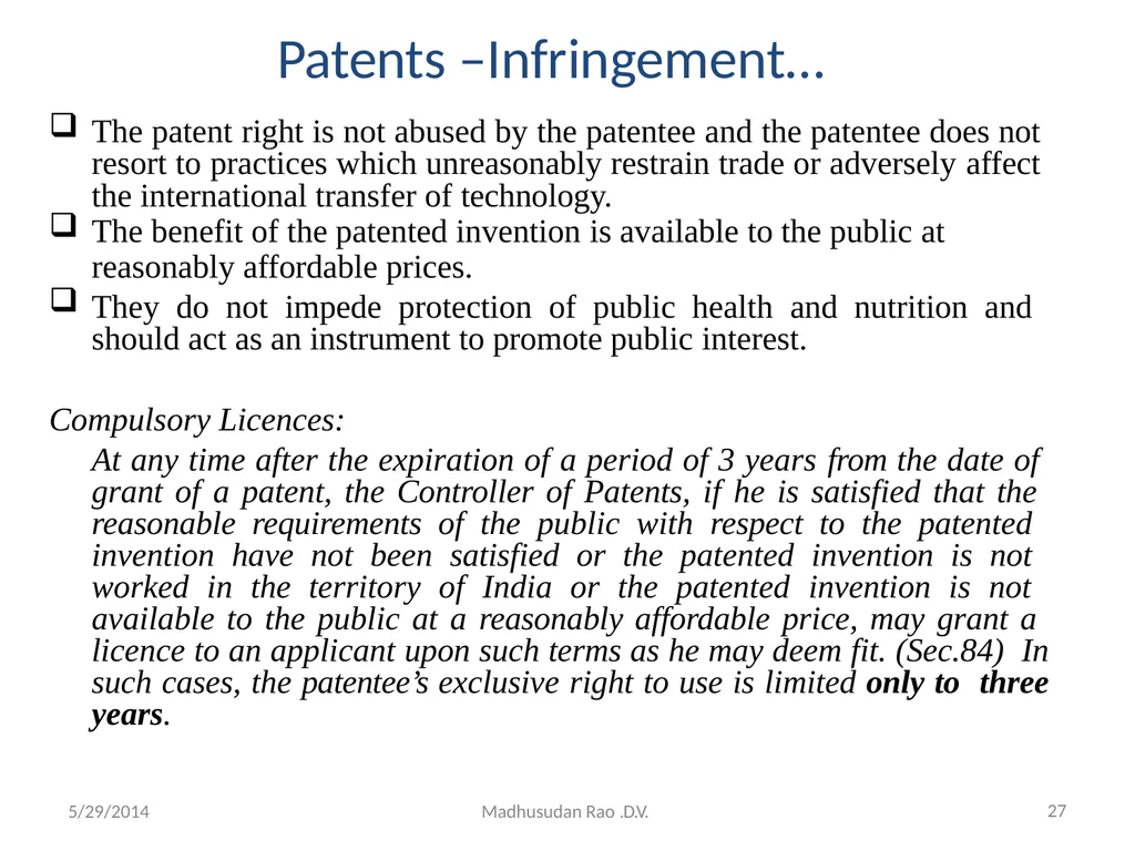 Intellectual Property Rights (IPR) - slide 27 of 69