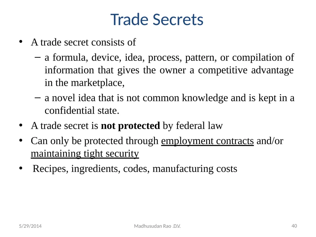 Intellectual Property Rights (IPR) - slide 40 of 69