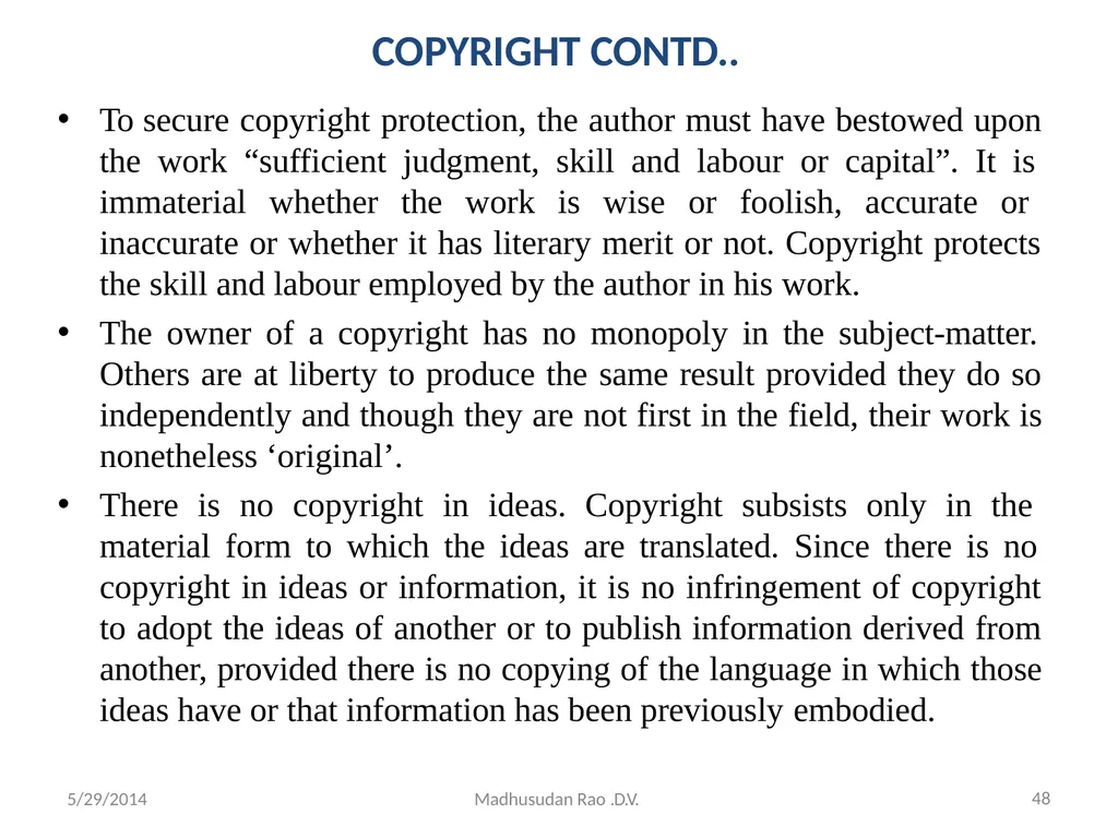 Intellectual Property Rights (IPR) - slide 48 of 69