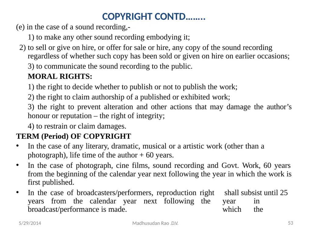 Intellectual Property Rights (IPR) - slide 53 of 69