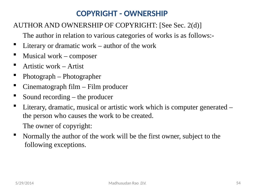 Intellectual Property Rights (IPR) - slide 54 of 69