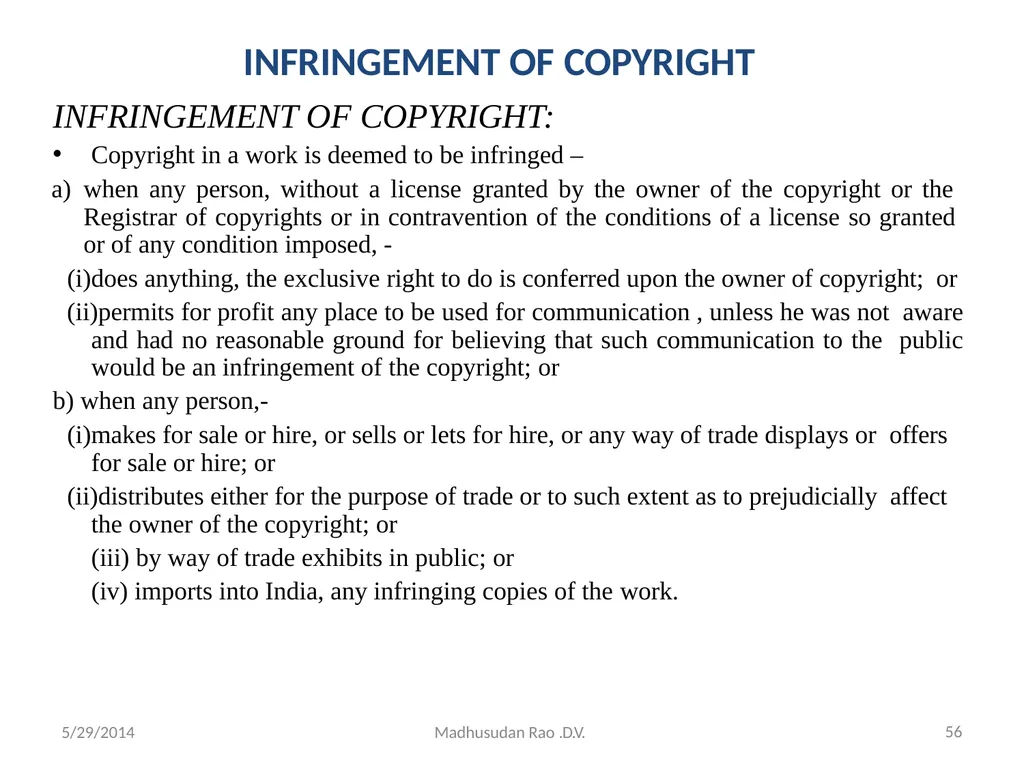Intellectual Property Rights (IPR) - slide 56 of 69