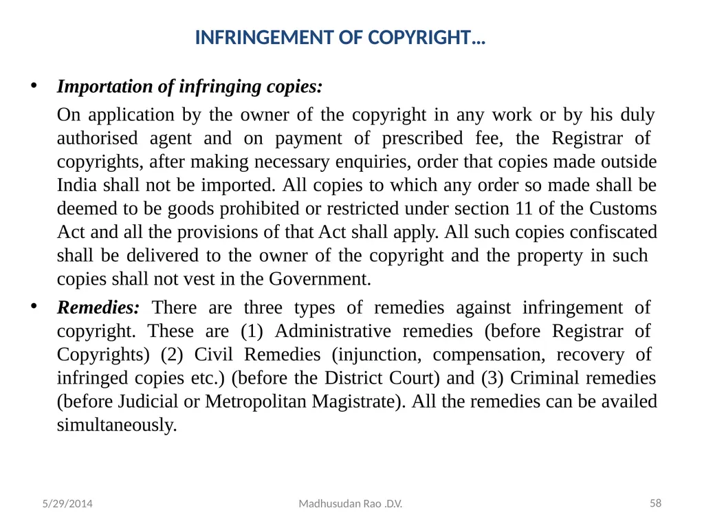 Intellectual Property Rights (IPR) - slide 58 of 69