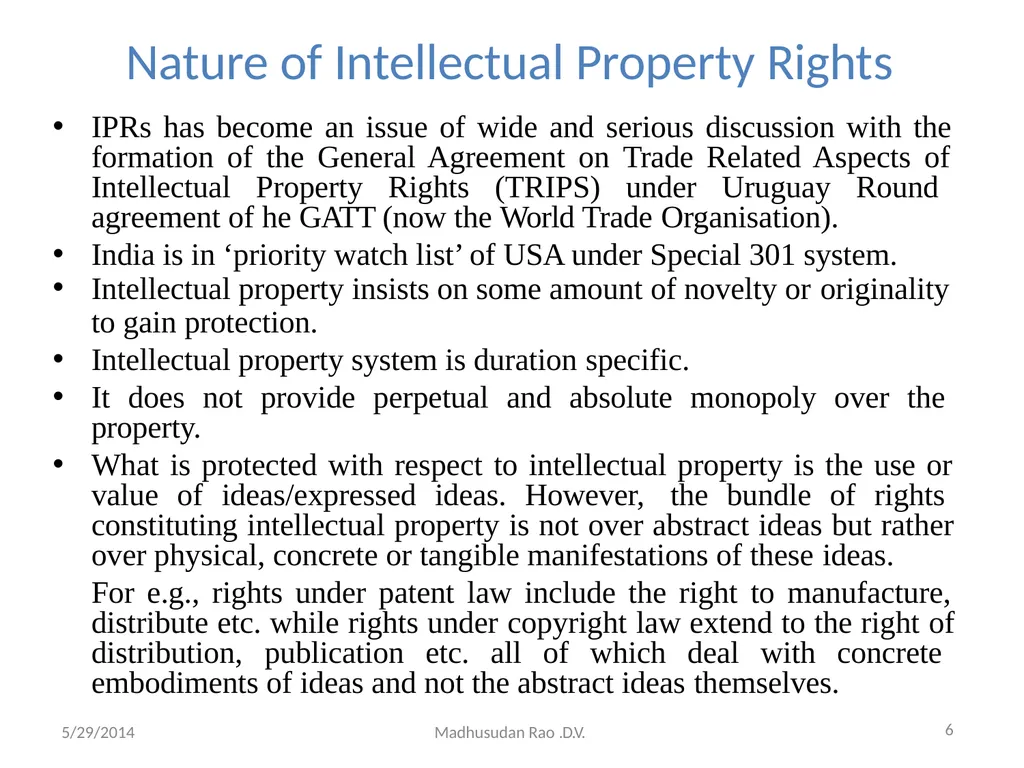 Intellectual Property Rights (IPR) - slide 6 of 69
