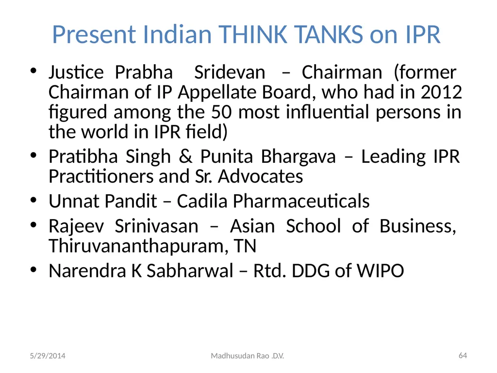 Intellectual Property Rights (IPR) - slide 64 of 69