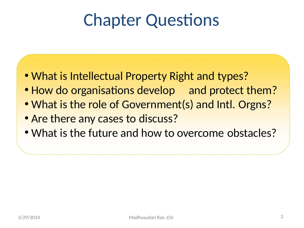 Intellectual Property Rights (IPR) - slide 3 of 69