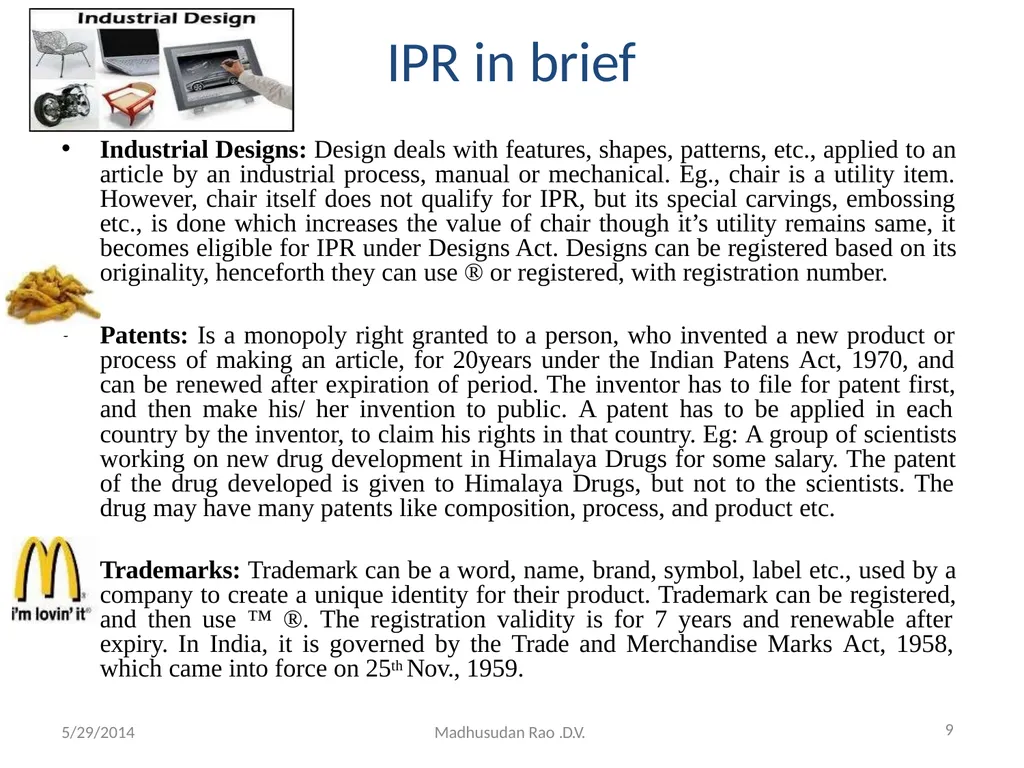 Intellectual Property Rights (IPR) - slide 9 of 69