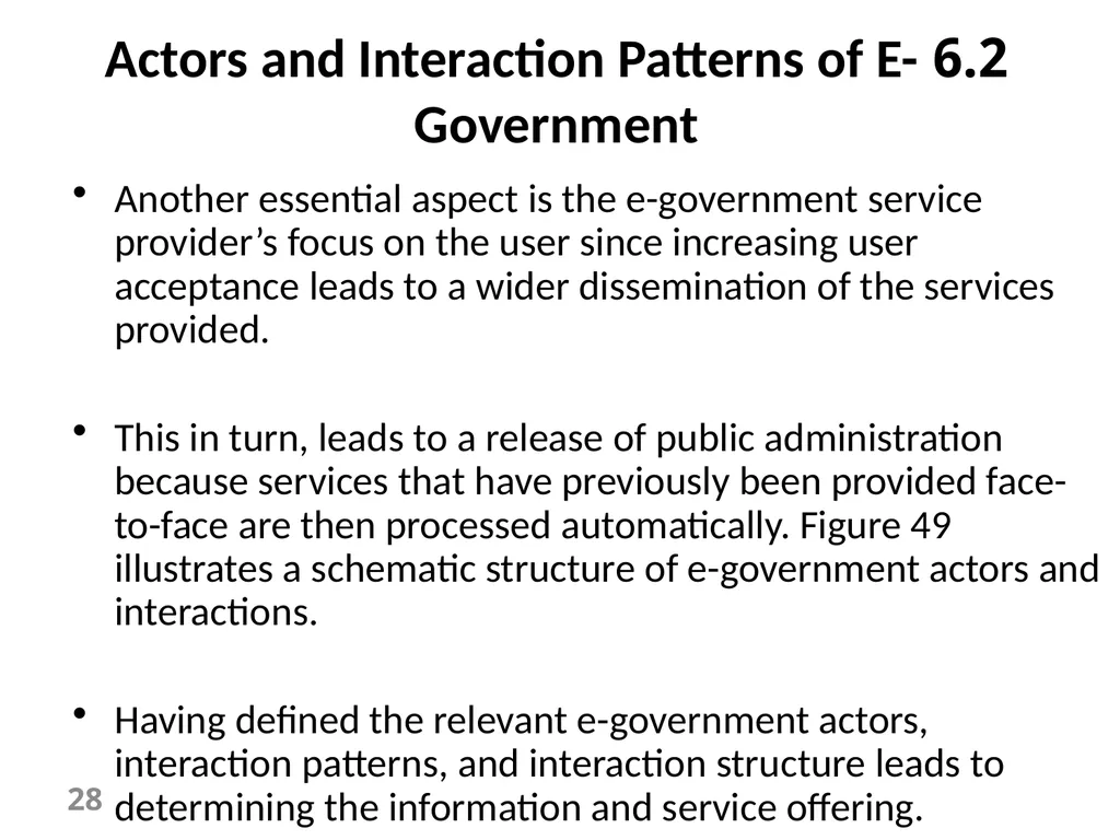 E-Government Chapter 6 E-Government Services 1 - slide 28 of 61