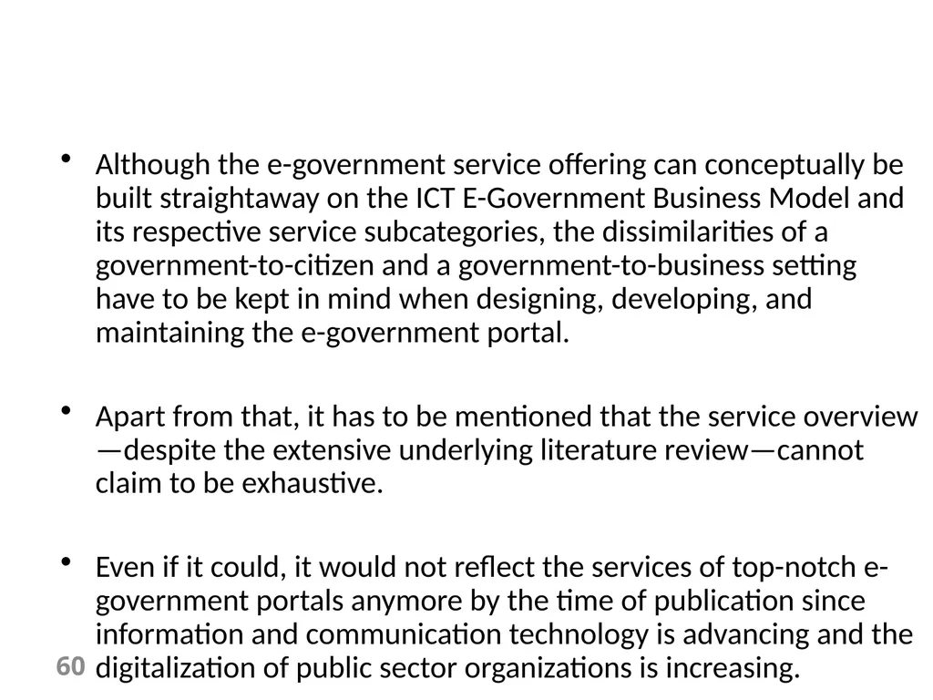 E-Government Chapter 6 E-Government Services 1 - slide 60 of 61