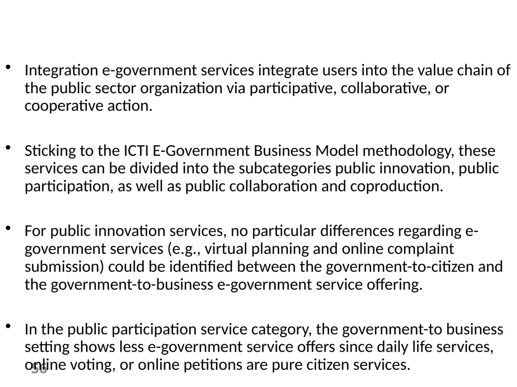E-Government Chapter 6 E-Government Services 1 - slide 56 of 61