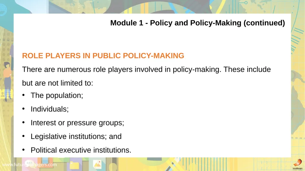 Public Administration N5 www.futuremanagers.com - slide 10 of 36