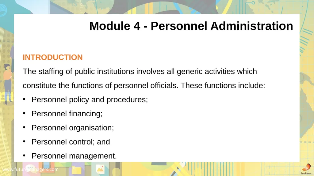 Public Administration N5 www.futuremanagers.com - slide 30 of 36