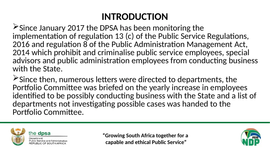 “Growing South Africa together for a capable and - slide 4 of 21