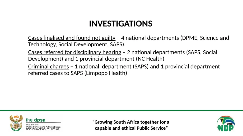 “Growing South Africa together for a capable and - slide 20 of 21
