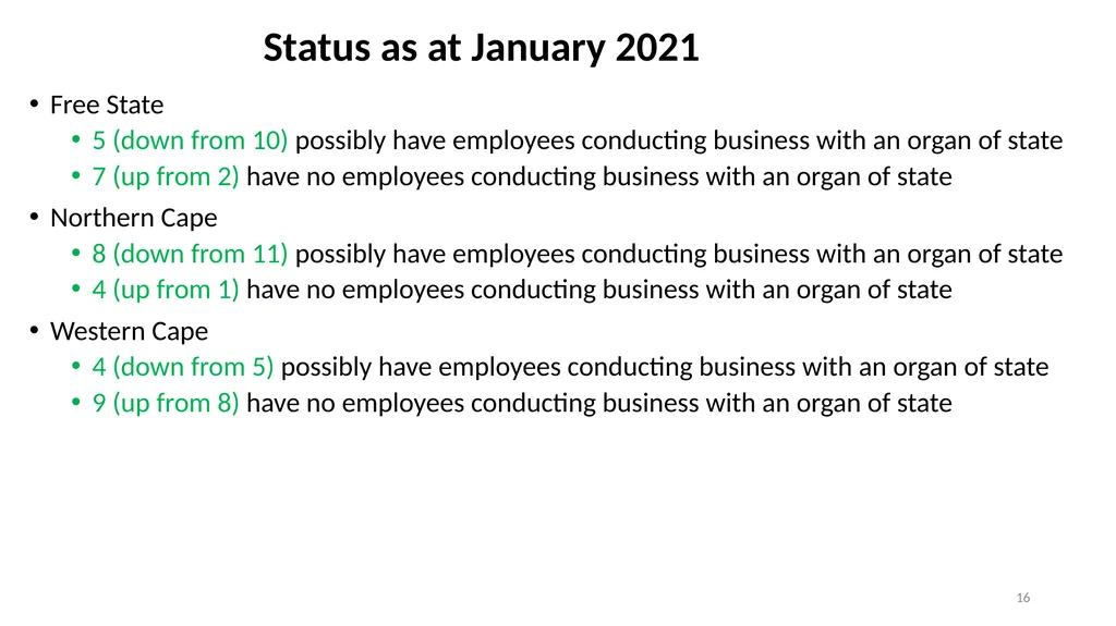 “Growing South Africa together for a capable and - slide 16 of 21