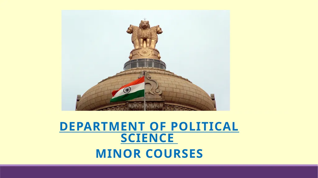 DEPARTMENT OF POLITICAL SCIENCE MINOR COURSES - slide 1 of 16