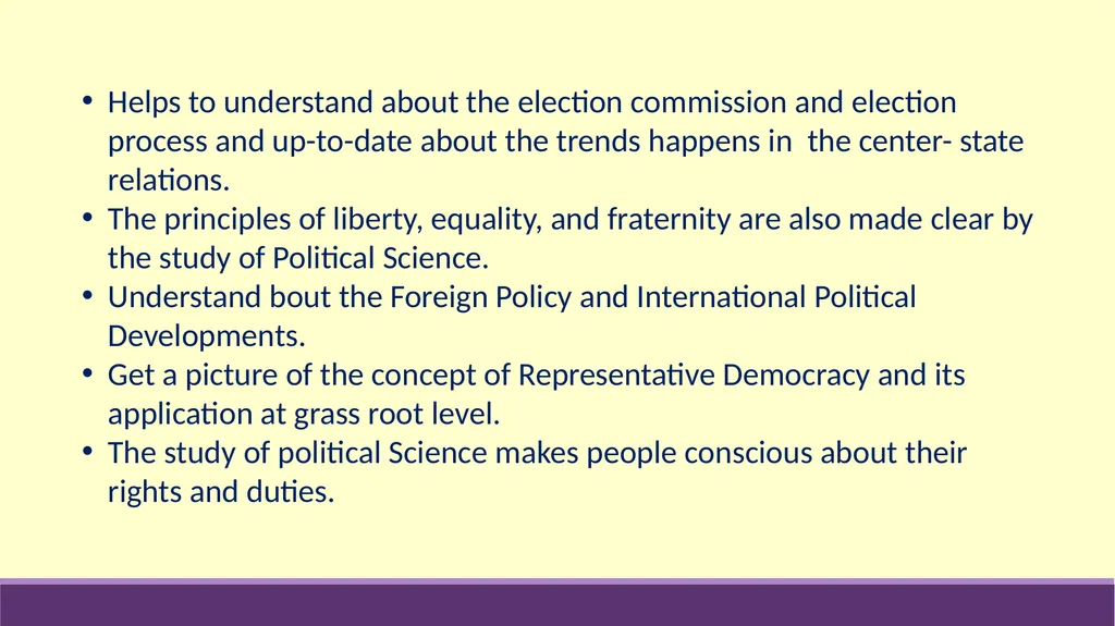 DEPARTMENT OF POLITICAL SCIENCE MINOR COURSES - slide 7 of 16