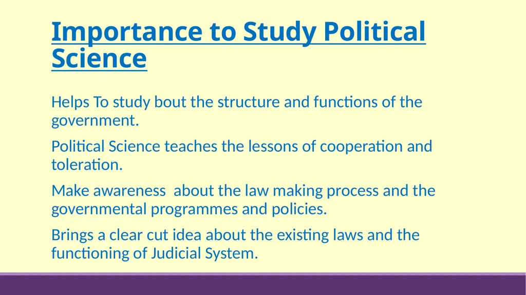 DEPARTMENT OF POLITICAL SCIENCE MINOR COURSES - slide 6 of 16