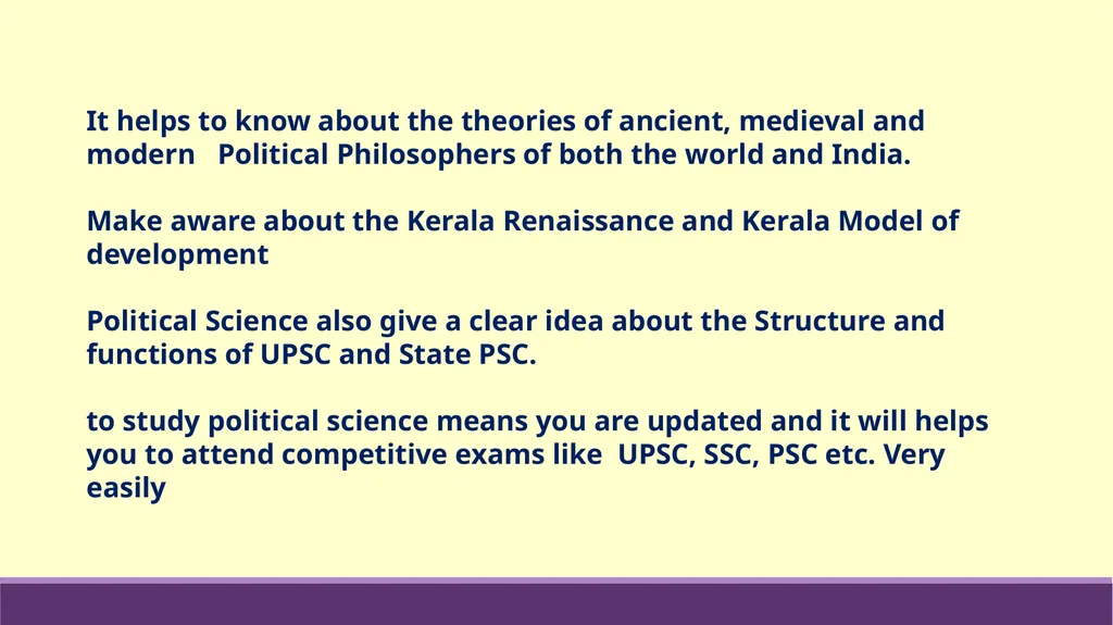 DEPARTMENT OF POLITICAL SCIENCE MINOR COURSES - slide 8 of 16