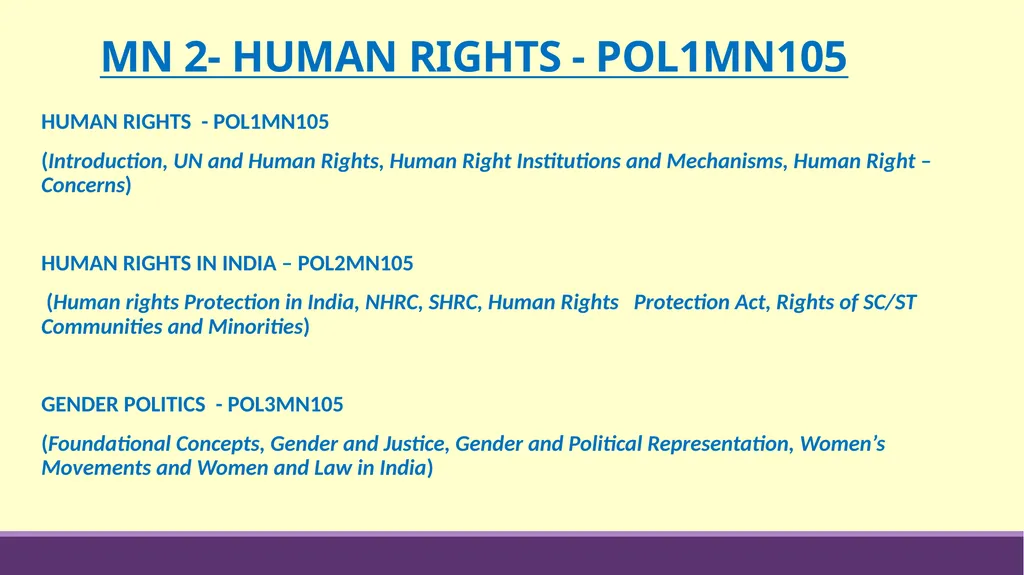 DEPARTMENT OF POLITICAL SCIENCE MINOR COURSES - slide 15 of 16
