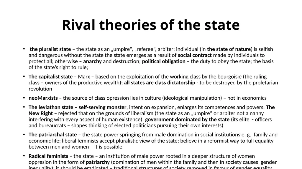 Democracy and its dimensions. The State. Lecture 3 - slide 17 of 19