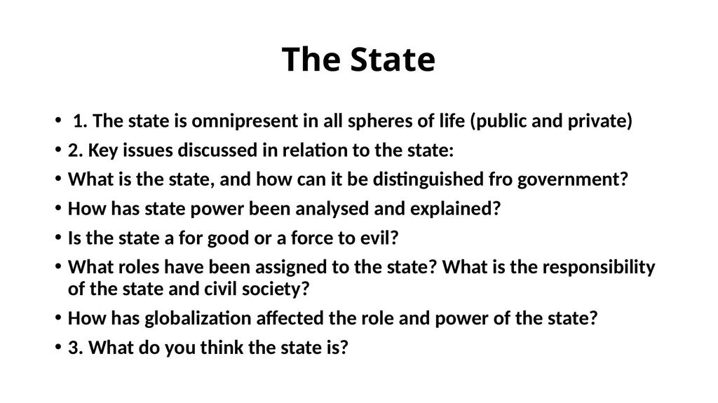 Democracy and its dimensions. The State. Lecture 3 - slide 14 of 19