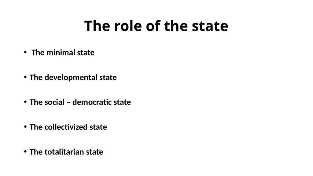 Democracy and its dimensions. The State. Lecture 3 - slide 18 of 19