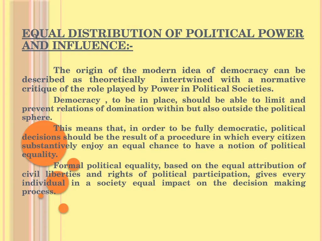 POLITICAL EQUALITY (In terms of Political - slide 4 of 6