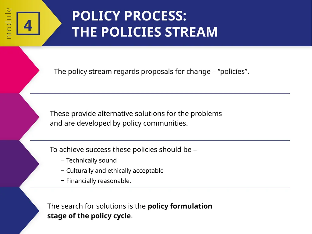 MODULE 4 PART 2 The policy-making process 4 - slide 8 of 12