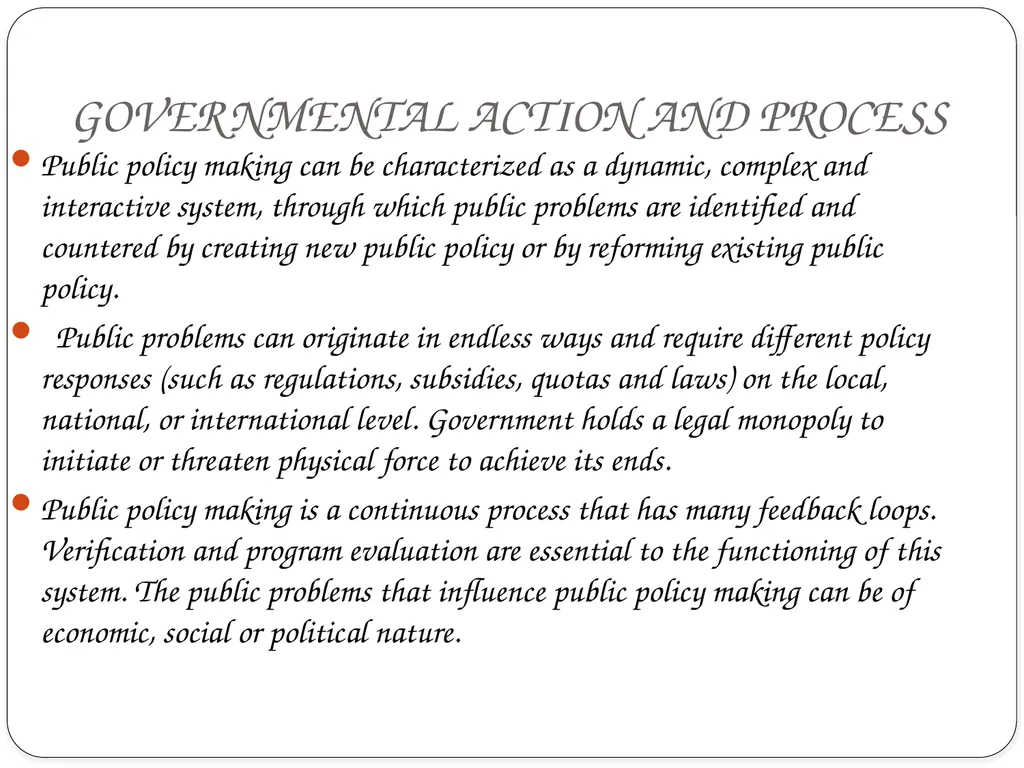 PUBLIC POLICY ANALYSIS INTRODUCTION Centuries ago, - slide 12 of 16