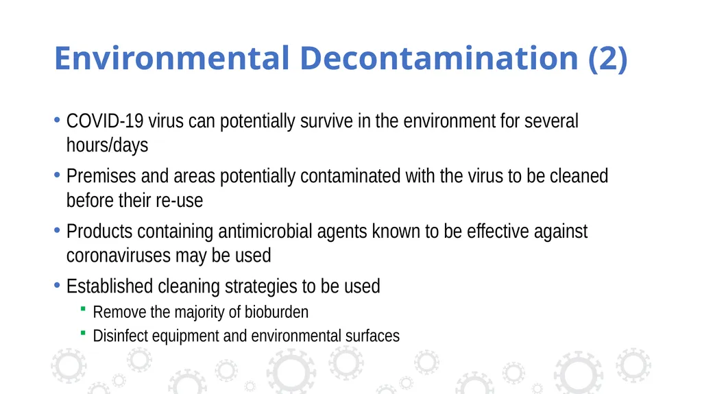 Environmental cleaning and disinfection Dr Lata - slide 4 of 18