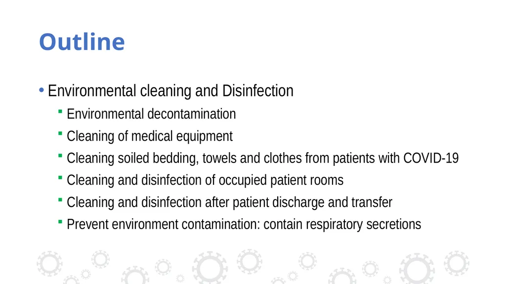 Environmental cleaning and disinfection Dr Lata - slide 2 of 18