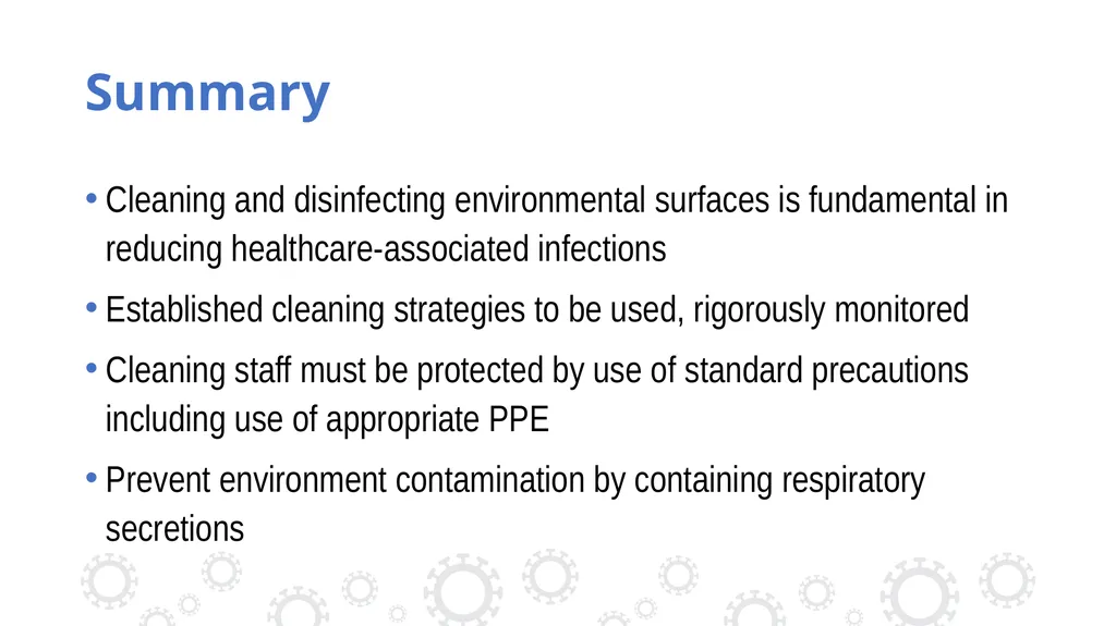 Environmental cleaning and disinfection Dr Lata - slide 17 of 18