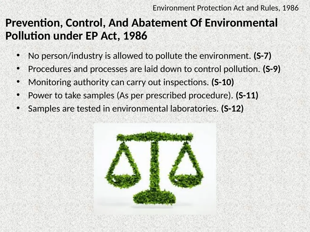 Environment Protection Act and Rules, 1986 - slide 8 of 17