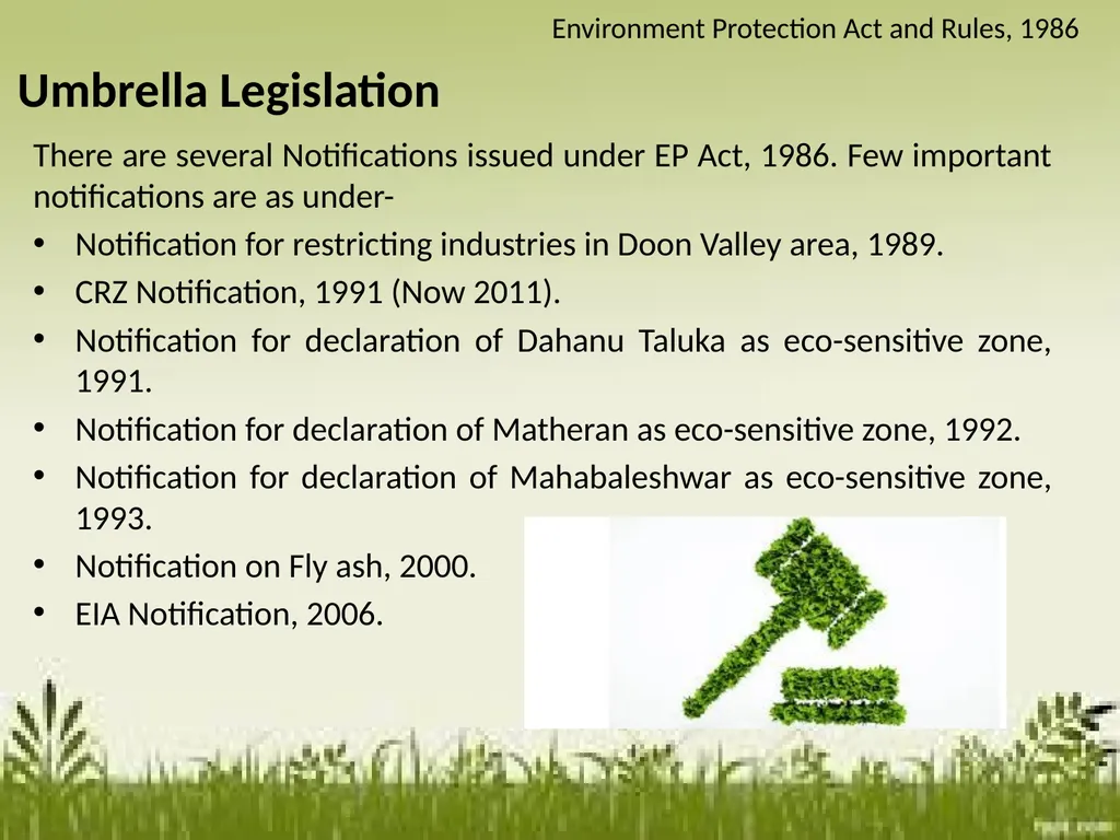 Environment Protection Act and Rules, 1986 - slide 12 of 17