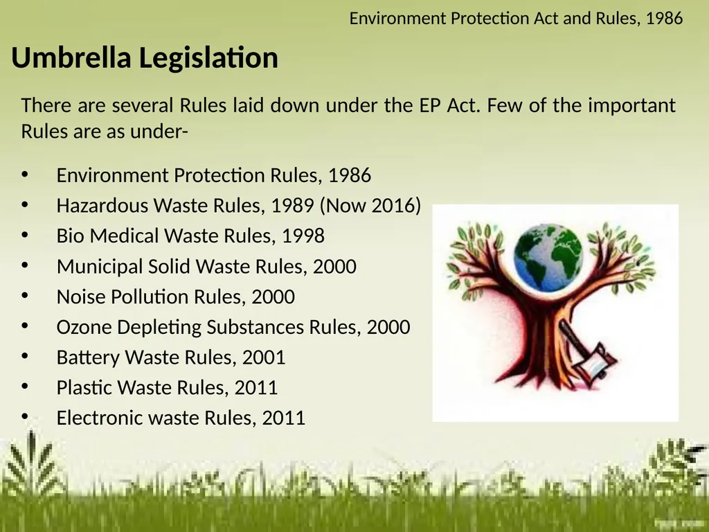 Environment Protection Act and Rules, 1986 - slide 11 of 17