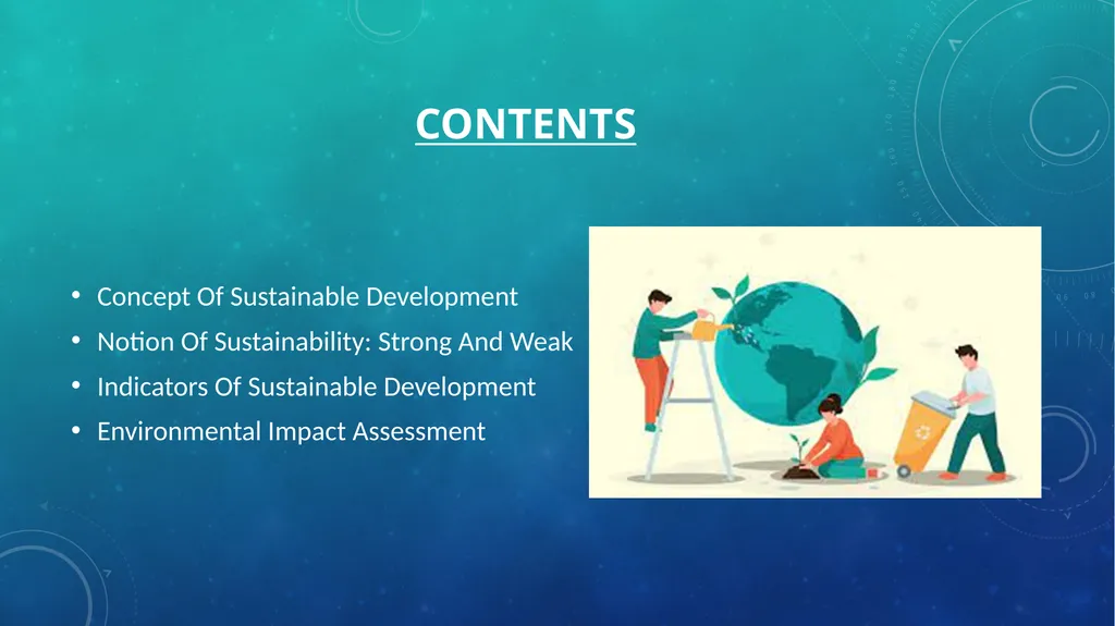 SUSTAINABLE DEVELOPMENT UNIT: 4 CONTENTS Concept - slide 2 of 12